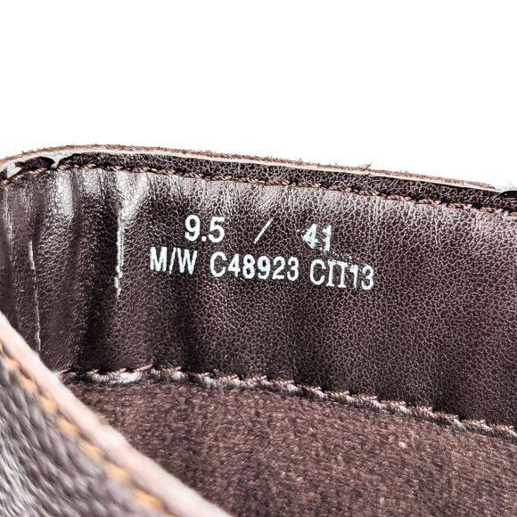 boc Dark Brown Leather Combat Boots - Picture 8 of 8